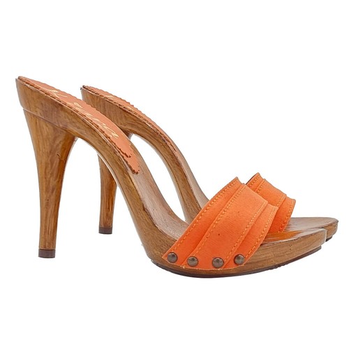 Zoccoli donna arancioni con - da,