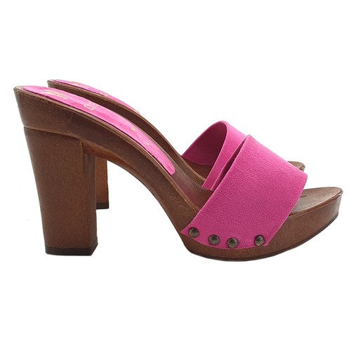 Zoccoli con fascia fucsia - zoccoli,